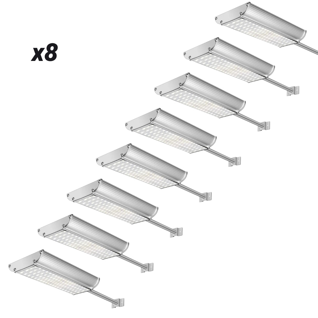 8 70 LED Solar Street Lights 3000 Lumens