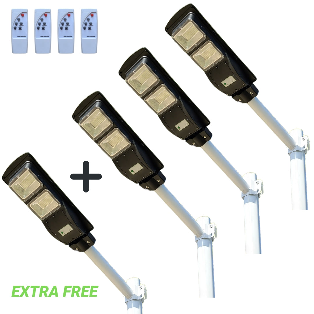 3 Lights + 1 Extra Free 60W Solar Street High Brightness Lights 6000 Lumens