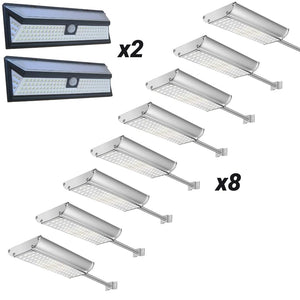 8 70 LED Solar Street Lights + 2 118 LED Solar Lights