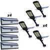 4 300W Solar Street Lights + 4 118 LED Solar Lights